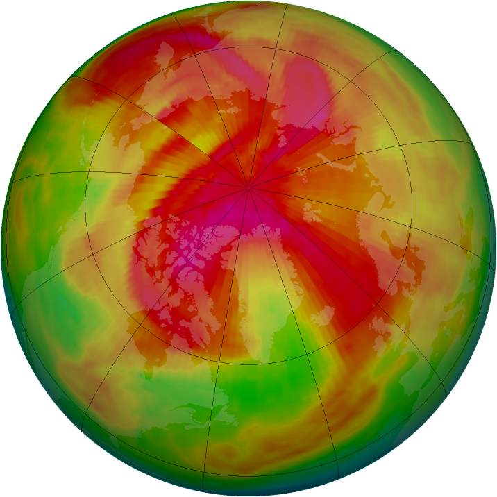 Arctic ozone map for 24 March 1979